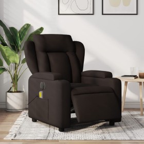 Sillón reclinable de masaje eléctrico tela marrón oscuro de , Sillones - Ref: Foro24-3204475, Precio: 280,05 €, Descuento: %