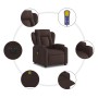 Sillón reclinable de masaje eléctrico tela marrón oscuro de , Sillones - Ref: Foro24-3204475, Precio: 287,07 €, Descuento: %