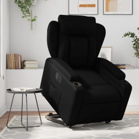 Sillón reclinable y elevable eléctrico cuero sintético negro de , Sillones - Ref: Foro24-3204558, Precio: 328,97 €, Descuento: %