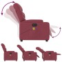 Electric reclining massage armchair in burgundy fabric by , Armchairs - Ref: Foro24-3204587, Price: 276,30 €, Discount: %