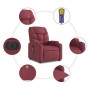 Electric reclining massage armchair in burgundy fabric by , Armchairs - Ref: Foro24-3204587, Price: 276,30 €, Discount: %