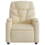 Sillón reclinable de masaje eléctrico tela color crema de , Sillones - Ref: Foro24-3204593, Precio: 237,99 €, Descuento: %