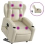 Electric lifting massage chair cream synthetic leather by , Armchairs - Ref: Foro24-3204566, Price: 350,68 €, Discount: %