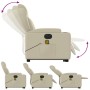 Electric lifting massage chair cream synthetic leather by , Armchairs - Ref: Foro24-3204566, Price: 350,68 €, Discount: %