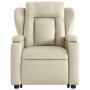 Electric lifting massage chair cream synthetic leather by , Armchairs - Ref: Foro24-3204566, Price: 350,68 €, Discount: %