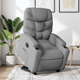 Sillón eléctrico reclinable elevable de tela gris claro de , Sillones - Ref: Foro24-3204620, Precio: 316,40 €, Descuento: %