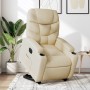 Sillón eléctrico reclinable elevable de tela color crema de , Sillones - Ref: Foro24-3204629, Precio: 308,99 €, Descuento: %