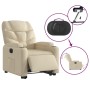 Sillón eléctrico reclinable elevable de tela color crema de , Sillones - Ref: Foro24-3204629, Precio: 308,99 €, Descuento: %