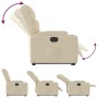 Sillón eléctrico reclinable elevable de tela color crema de , Sillones - Ref: Foro24-3204629, Precio: 308,99 €, Descuento: %