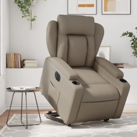 Sillón elevable eléctrico cuero artificial capuchino de , Sillones - Ref: Foro24-3204564, Precio: 329,99 €, Descuento: %