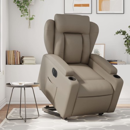 Sillón elevable eléctrico cuero artificial capuchino de , Sillones - Ref: Foro24-3204564, Precio: 329,99 €, Descuento: %