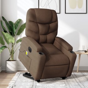 Sillón de masaje eléctrico reclinable elevable tela marrón de , Sillones - Ref: Foro24-3204636, Precio: 529,99 €, Descuento: %