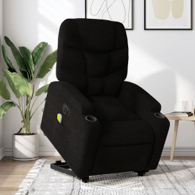 Sillón de masaje eléctrico reclinable elevable tela negro de , Sillones - Ref: Foro24-3204634, Precio: 302,99 €, Descuento: %