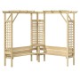 Corner pergola with impregnated pine wood bench by vidaXL, Pergolas, arches and garden trellises - Ref: Foro24-44950, Price: ...