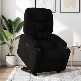 Sillón eléctrico reclinable elevable de tela negro de , Sillones - Ref: Foro24-3204622, Precio: 316,25 €, Descuento: %