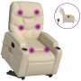 Liftable reclining electric massage chair cream fabric by , Armchairs - Ref: Foro24-3204641, Price: 332,70 €, Discount: %