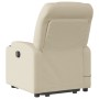 Liftable reclining electric massage chair cream fabric by , Armchairs - Ref: Foro24-3204641, Price: 332,70 €, Discount: %