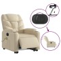 Liftable reclining electric massage chair cream fabric by , Armchairs - Ref: Foro24-3204641, Price: 332,70 €, Discount: %