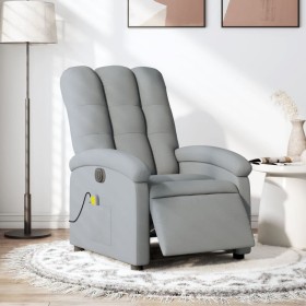 Sillón reclinable de masaje eléctrico tela gris claro de , Sillones - Ref: Foro24-3204080, Precio: 238,73 €, Descuento: %