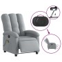 Light gray electric massage recliner chair by , Armchairs - Ref: Foro24-3204080, Price: 238,73 €, Discount: %