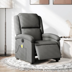 Sillón reclinable de masaje eléctrico tela gris oscuro de , Sillones - Ref: Foro24-3204153, Precio: 274,52 €, Descuento: %