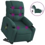 Sillón masaje eléctrico reclinable elevable tela verde oscuro de , Sillones - Ref: Foro24-3206678, Precio: 332,99 €, Descuent...