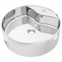 Lavabo con rebosadero 46,5x15,5 cm cerámica plateado de vidaXL, Lavabos - Ref: Foro24-143865, Precio: 70,99 €, Descuento: %