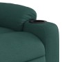 Electric massage chair reclining liftable dark green fabric by , Armchairs - Ref: Foro24-3206678, Price: 332,99 €, Discount: %