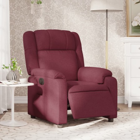 Sillón reclinable eléctrico tela rojo tinto de , Sillones - Ref: Foro24-3205181, Precio: 254,22 €, Descuento: %