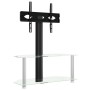 Corner TV cabinet 2 levels for 32-70 inches black silver by , TV Furniture - Ref: Foro24-358168, Price: 79,18 €, Discount: %