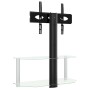 Corner TV cabinet 2 levels for 32-70 inches black silver by , TV Furniture - Ref: Foro24-358168, Price: 79,18 €, Discount: %