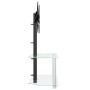 Corner TV cabinet 2 levels for 32-70 inches black silver by , TV Furniture - Ref: Foro24-358168, Price: 79,18 €, Discount: %