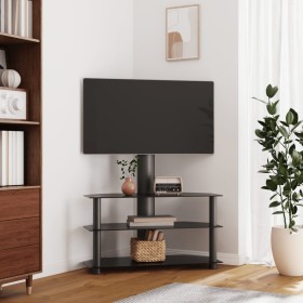 Corner TV cabinet 3 levels for 32-70 inches black by , TV Furniture - Ref: Foro24-358175, Price: 113,76 €, Discount: %