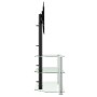 Corner TV cabinet 3 levels for 32-70 inches black silver by , TV Furniture - Ref: Foro24-358177, Price: 93,71 €, Discount: %