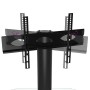 Corner TV cabinet 3 levels for 32-70 inches black silver by , TV Furniture - Ref: Foro24-358177, Price: 93,71 €, Discount: %