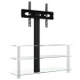 Corner TV cabinet 3 levels for 32-70 inches black silver by , TV Furniture - Ref: Foro24-358180, Price: 104,42 €, Discount: %