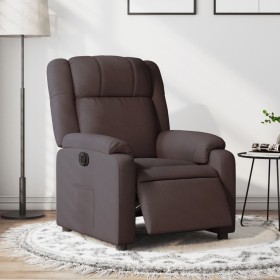 Sillón reclinable eléctrico tela marrón oscuro de , Sillones - Ref: Foro24-3205183, Precio: 266,99 €, Descuento: %