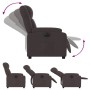 Sillón reclinable eléctrico tela marrón oscuro de , Sillones - Ref: Foro24-3205183, Precio: 254,22 €, Descuento: %