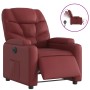 Sillón reclinable eléctrico de cuero sintético rojo tinto de , Sillones - Ref: Foro24-3204648, Precio: 268,10 €, Descuento: %