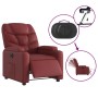 Sillón reclinable eléctrico de cuero sintético rojo tinto de , Sillones - Ref: Foro24-3204648, Precio: 268,10 €, Descuento: %