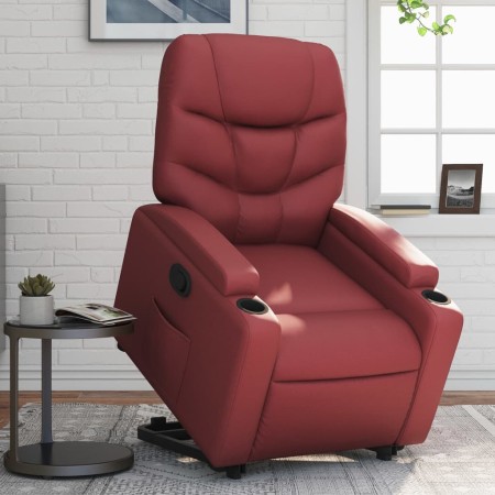 Red artificial leather liftable recliner armchair by , Armchairs - Ref: Foro24-3204662, Price: 288,17 €, Discount: %