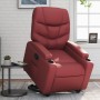 Sillón reclinable elevable cuero artificial rojo tinto de , Sillones - Ref: Foro24-3204662, Precio: 288,17 €, Descuento: %