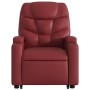 Sillón reclinable elevable cuero artificial rojo tinto de , Sillones - Ref: Foro24-3204662, Precio: 288,17 €, Descuento: %