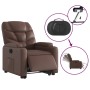 Sillón reclinable elevable eléctrico de cuero sintético marrón de , Sillones - Ref: Foro24-3204674, Precio: 328,36 €, Descuen...