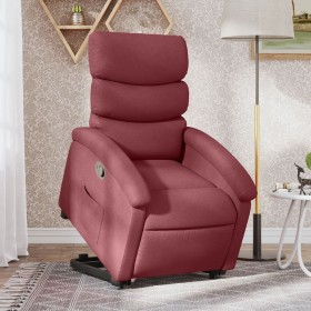 Sillón reclinable elevable tela rojo tinto de , Sillones - Ref: Foro24-3203981, Precio: 268,18 €, Descuento: %