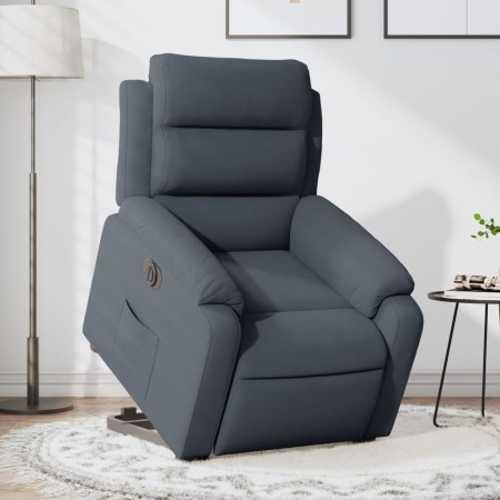 Sillón eléctrico reclinable elevable de terciopelo gris oscuro de , Sillones - Ref: Foro24-3205115, Precio: 329,22 €, Descuen...