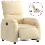 Sillón reclinable eléctrico de tela crema de , Sillones - Ref: Foro24-3204809, Precio: 259,46 €, Descuento: %