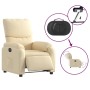 Sillón reclinable eléctrico de tela crema de , Sillones - Ref: Foro24-3204809, Precio: 259,46 €, Descuento: %