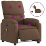 Electric massage recliner brown fabric by , Armchairs - Ref: Foro24-3204816, Price: 252,54 €, Discount: %