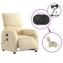 Sillón reclinable de masaje eléctrico tela color crema de , Sillones - Ref: Foro24-3204821, Precio: 266,99 €, Descuento: %